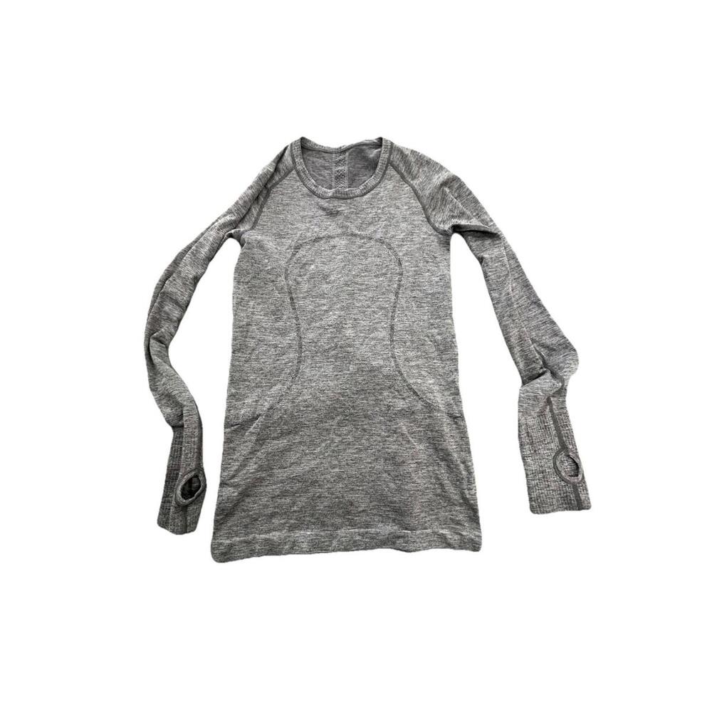 Lululemon‎ Women Swiftly Tech Long Sleeve Crew Size Z6 Color Gray H92